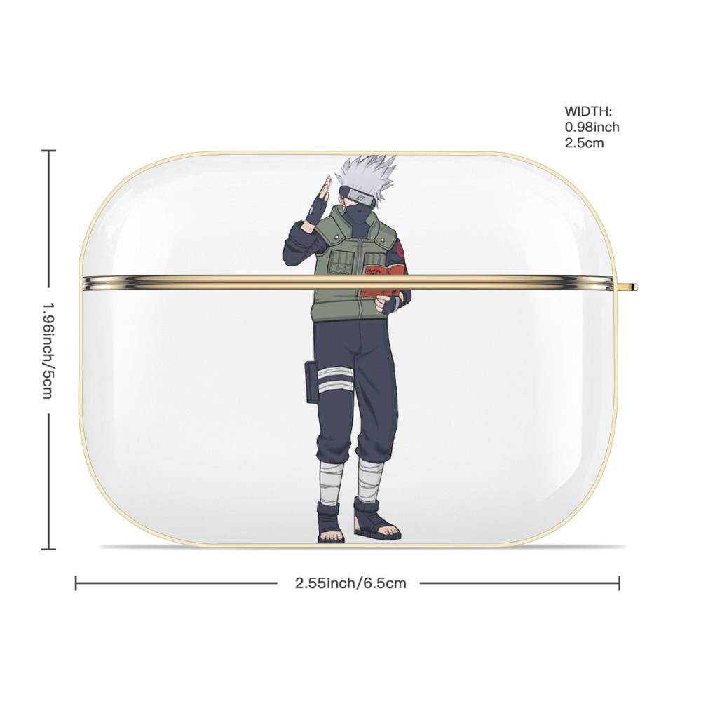 NARUTO -ナルト- はたけ カカシ Hatake Kakashi 【AirPods Pro用】ハードシェル保護ケース｜耐衝撃・防指紋・カラビナ付き商品仕様