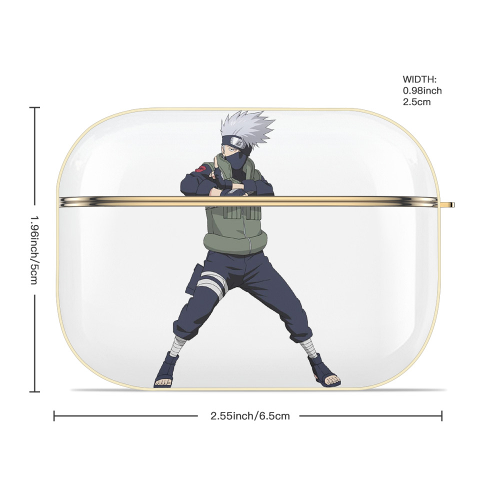 NARUTO -ナルト- はたけ カカシ Hatake Kakashi 【AirPods Pro用】ハードシェル保護ケース｜耐衝撃・防指紋・カラビナ付き商品仕様
