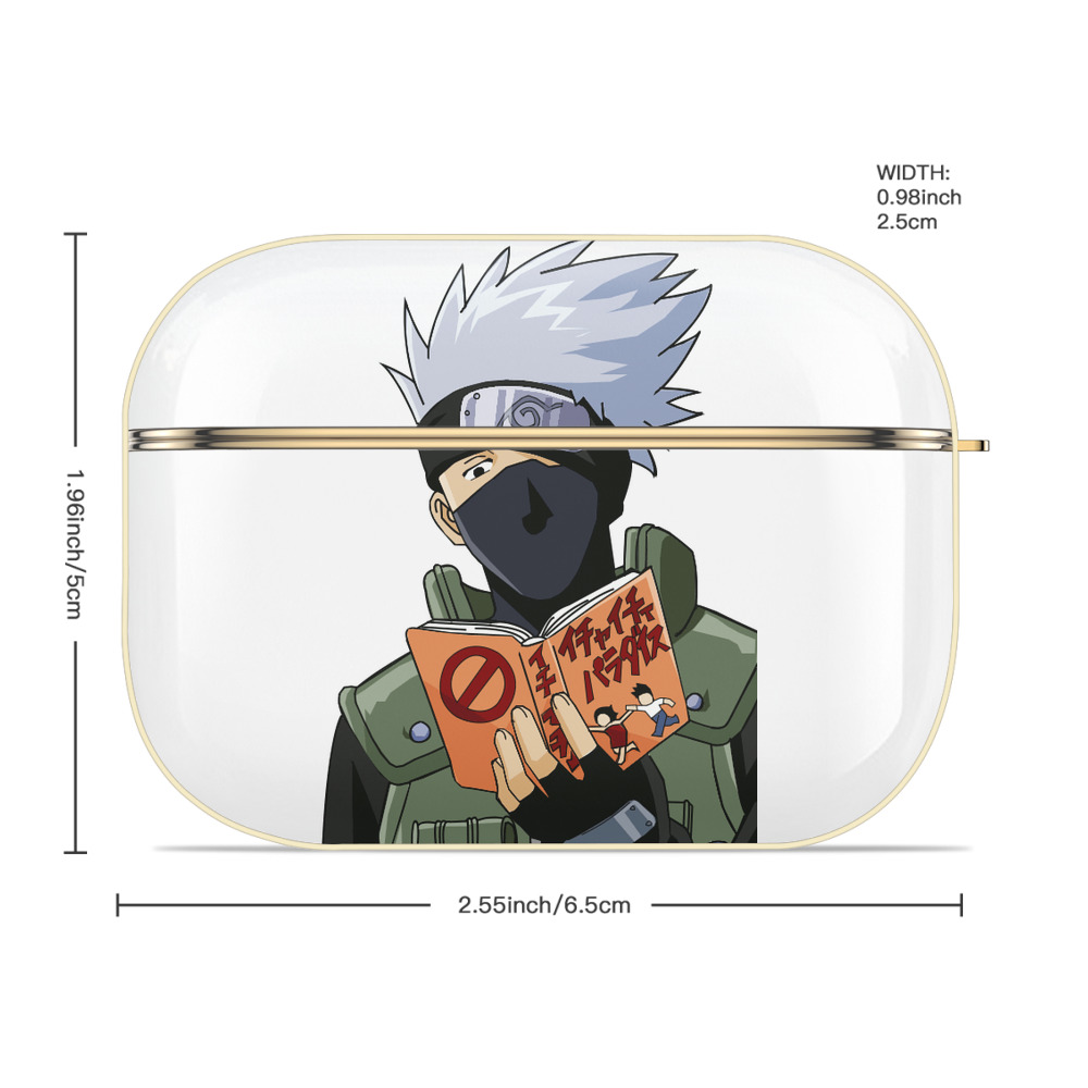 NARUTO -ナルト- はたけ カカシ Hatake Kakashi 【AirPods Pro用】ハードシェル保護ケース｜耐衝撃・防指紋・カラビナ付き商品仕様