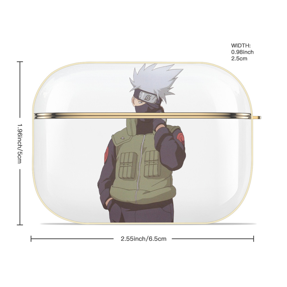NARUTO -ナルト- はたけ カカシ Hatake Kakashi 【AirPods Pro用】ハードシェル保護ケース｜耐衝撃・防指紋・カラビナ付き商品仕様