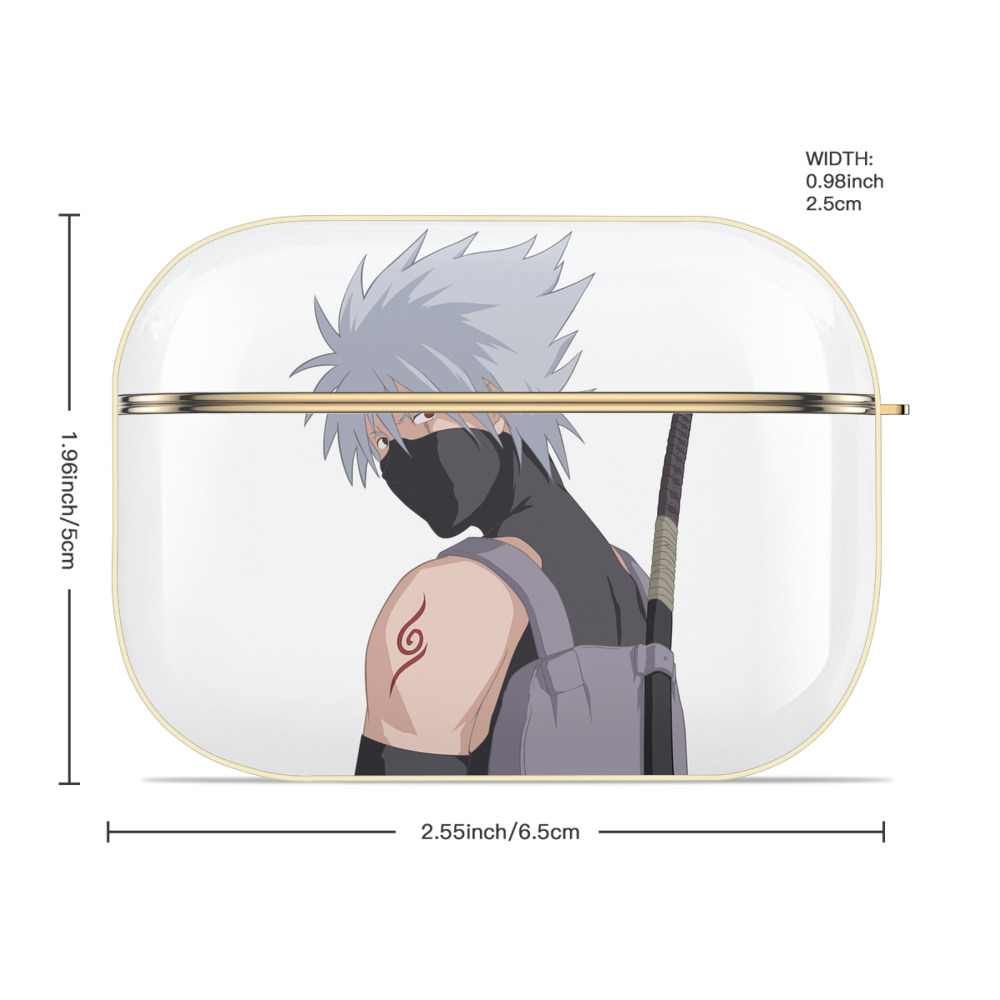 NARUTO -ナルト- はたけ カカシ Hatake Kakashi 【AirPods Pro用】ハードシェル保護ケース｜耐衝撃・防指紋・カラビナ付き商品仕様