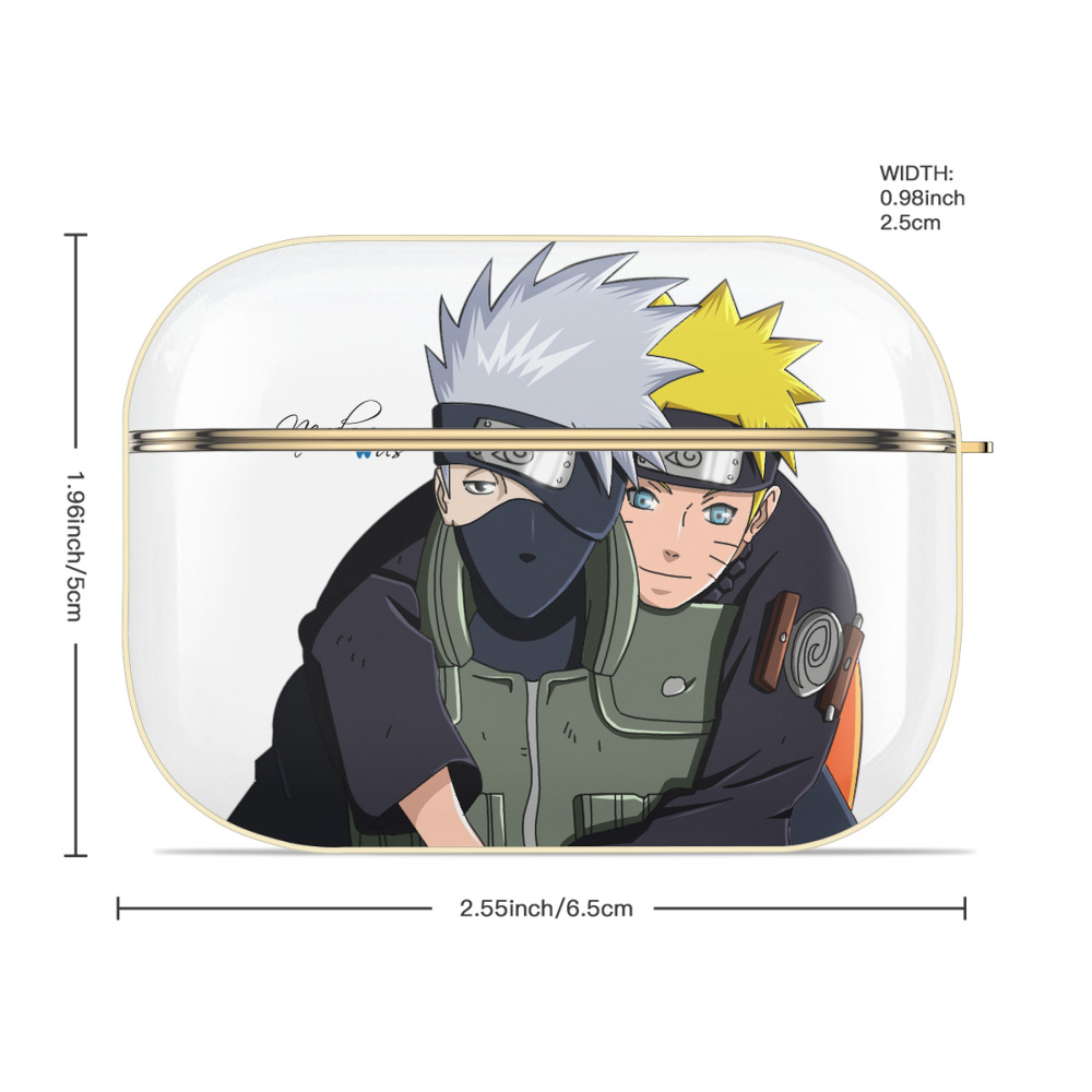 NARUTO -ナルト- はたけ カカシ Hatake Kakashi 【AirPods Pro用】ハードシェル保護ケース｜耐衝撃・防指紋・カラビナ付き商品仕様