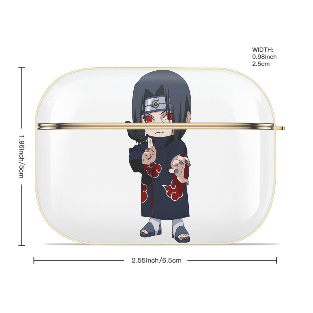 NARUTO -ナルト- うちは イタチ Uchiha Itachi 【AirPods Pro用】ハードシェル保護ケース｜耐衝撃・防指紋・カラビナ付き商品仕様