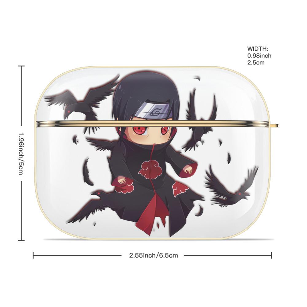 NARUTO -ナルト- うちは イタチ Uchiha Itachi 【AirPods Pro用】ハードシェル保護ケース｜耐衝撃・防指紋・カラビナ付き商品仕様