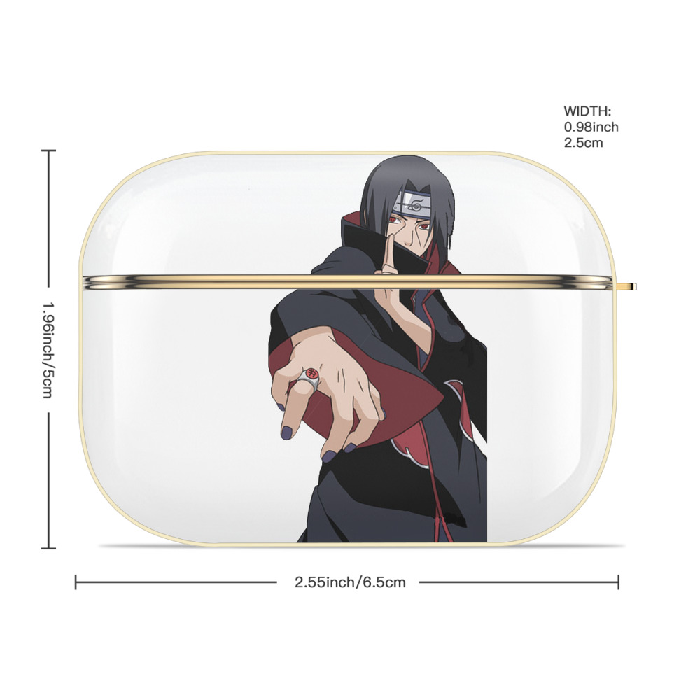 NARUTO -ナルト- うちは イタチ Uchiha Itachi 【AirPods Pro用】ハードシェル保護ケース｜耐衝撃・防指紋・カラビナ付き商品仕様