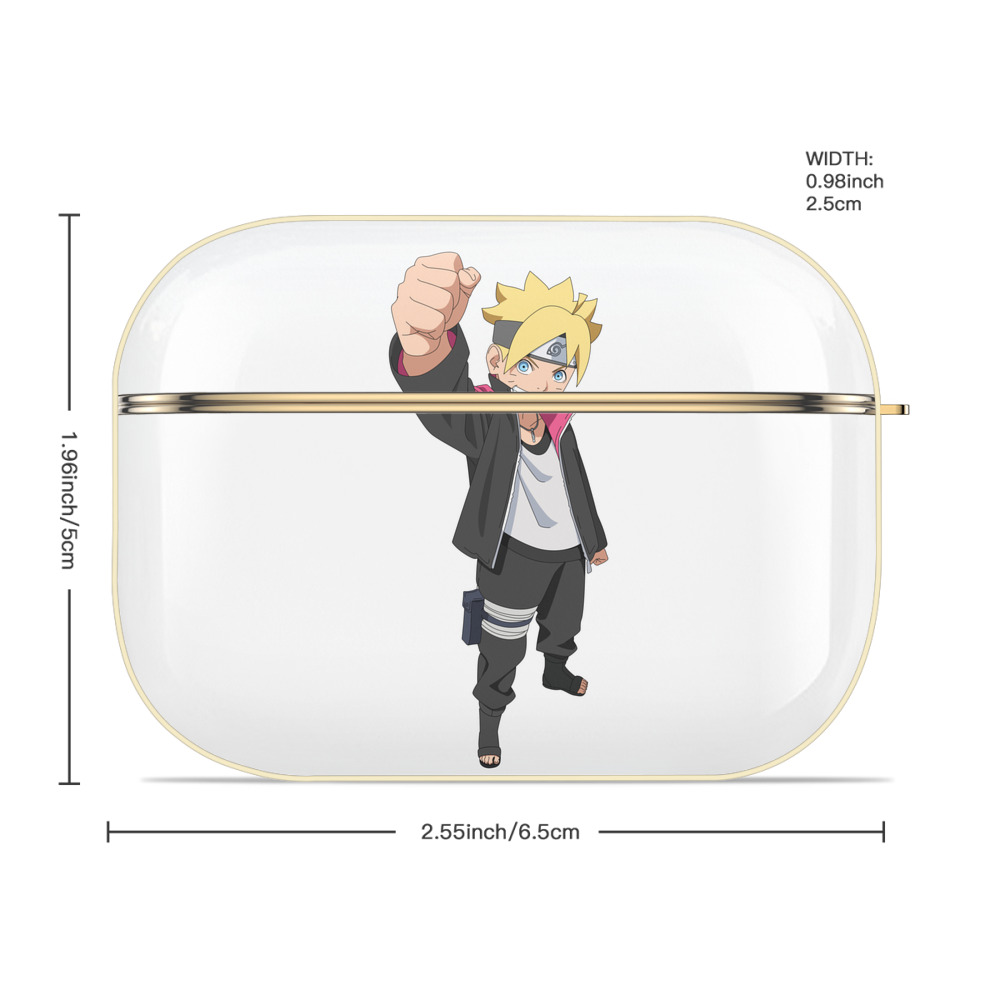 NARUTO -ナルト- うずまき ボルト Uzumaki Boruto 【AirPods Pro用】ハードシェル保護ケース｜耐衝撃・防指紋・カラビナ付き商品仕様