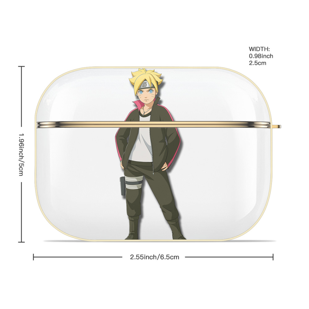 NARUTO -ナルト- うずまき ボルト Uzumaki Boruto 【AirPods Pro用】ハードシェル保護ケース｜耐衝撃・防指紋・カラビナ付き商品仕様
