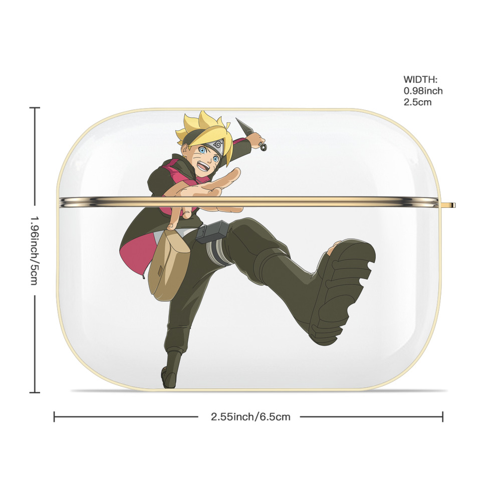 NARUTO -ナルト- うずまき ボルト Uzumaki Boruto 【AirPods Pro用】ハードシェル保護ケース｜耐衝撃・防指紋・カラビナ付き商品仕様