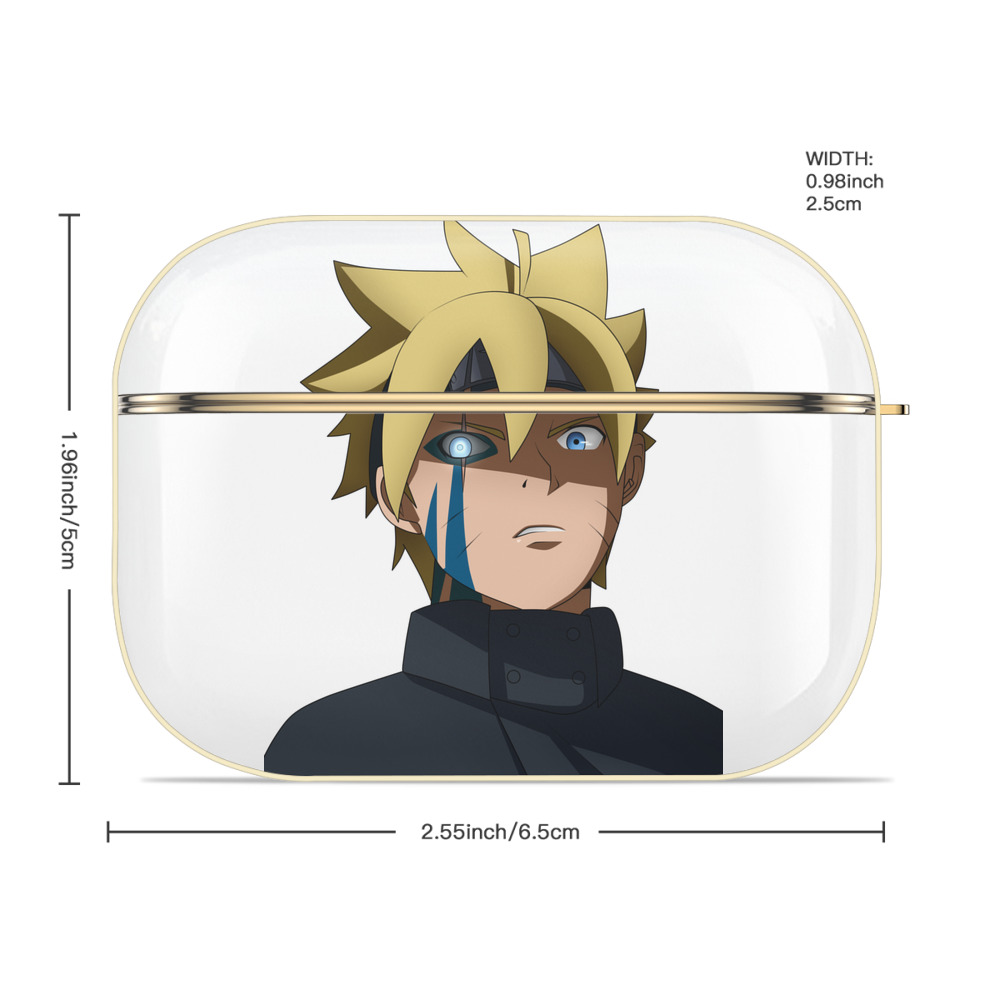NARUTO -ナルト- うずまき ボルト Uzumaki Boruto 【AirPods Pro用】ハードシェル保護ケース｜耐衝撃・防指紋・カラビナ付き商品仕様