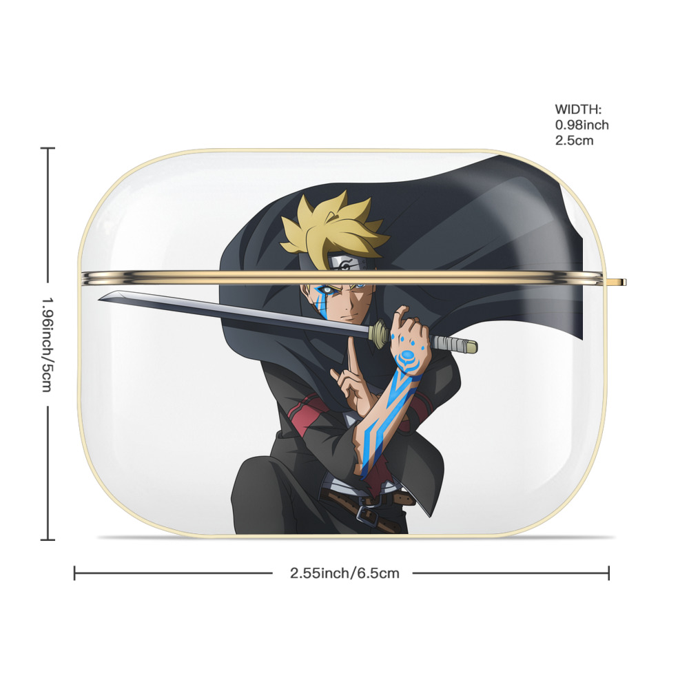 NARUTO -ナルト- うずまき ボルト Uzumaki Boruto 【AirPods Pro用】ハードシェル保護ケース｜耐衝撃・防指紋・カラビナ付き商品仕様