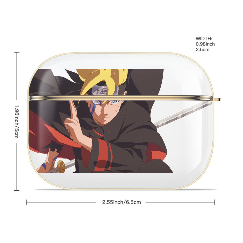 NARUTO -ナルト- うずまき ボルト Uzumaki Boruto 【AirPods Pro用】ハードシェル保護ケース｜耐衝撃・防指紋・カラビナ付き商品仕様