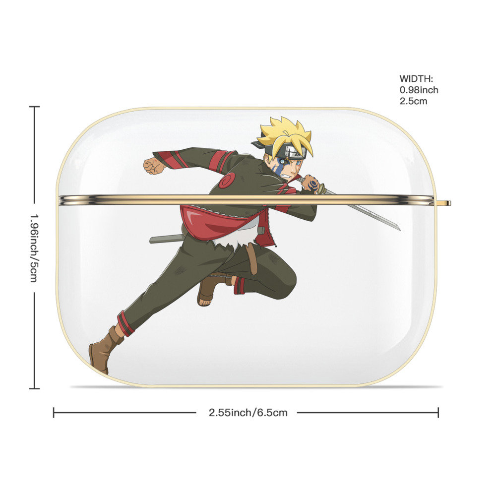 NARUTO -ナルト- うずまき ボルト Uzumaki Boruto 【AirPods Pro用】ハードシェル保護ケース｜耐衝撃・防指紋・カラビナ付き商品仕様