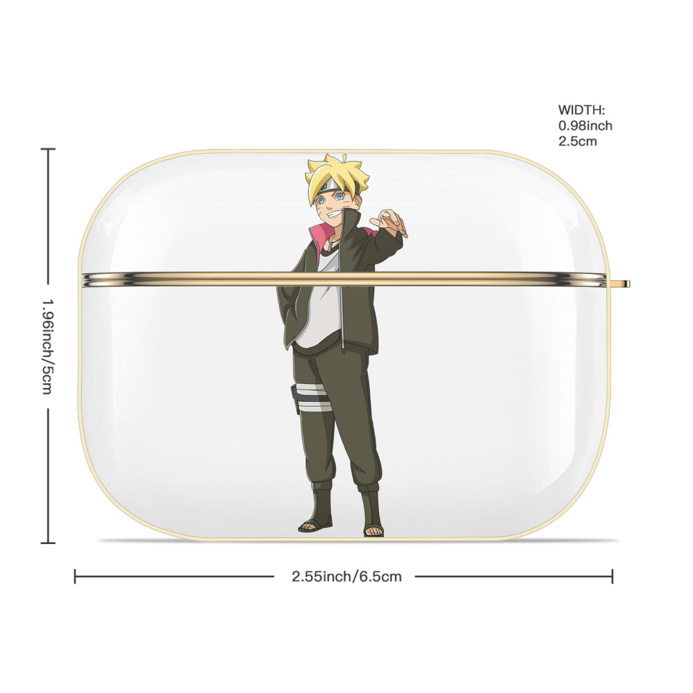 NARUTO -ナルト- うずまき ボルト Uzumaki Boruto 【AirPods Pro用】ハードシェル保護ケース｜耐衝撃・防指紋・カラビナ付き商品仕様