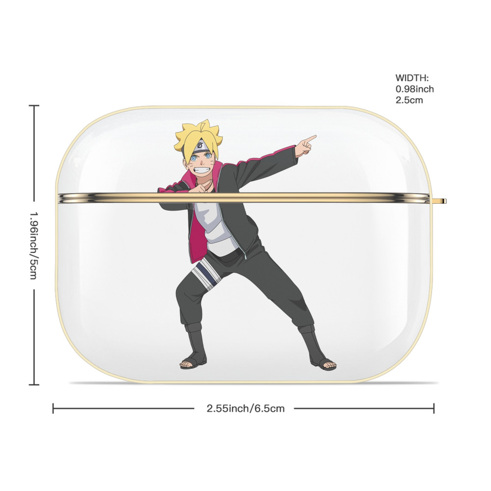 NARUTO -ナルト- うずまき ボルト Uzumaki Boruto 【AirPods Pro用】ハードシェル保護ケース｜耐衝撃・防指紋・カラビナ付き商品仕様