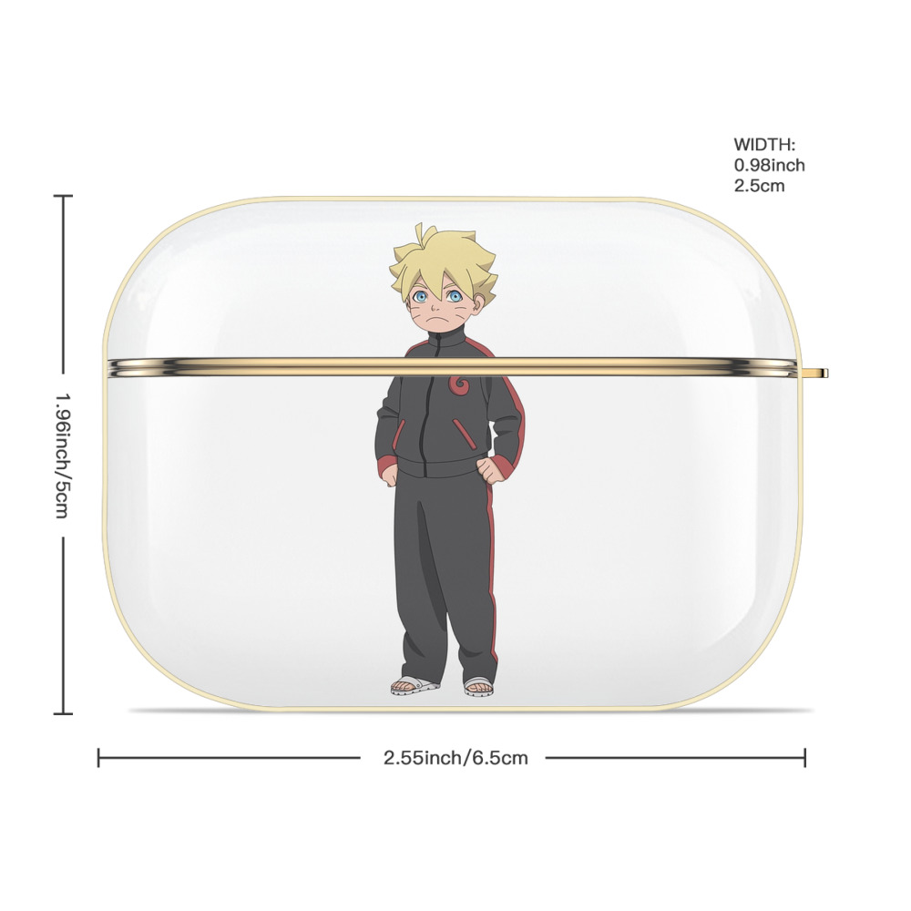 NARUTO -ナルト- うずまき ボルト Uzumaki Boruto 【AirPods Pro用】ハードシェル保護ケース｜耐衝撃・防指紋・カラビナ付き商品仕様