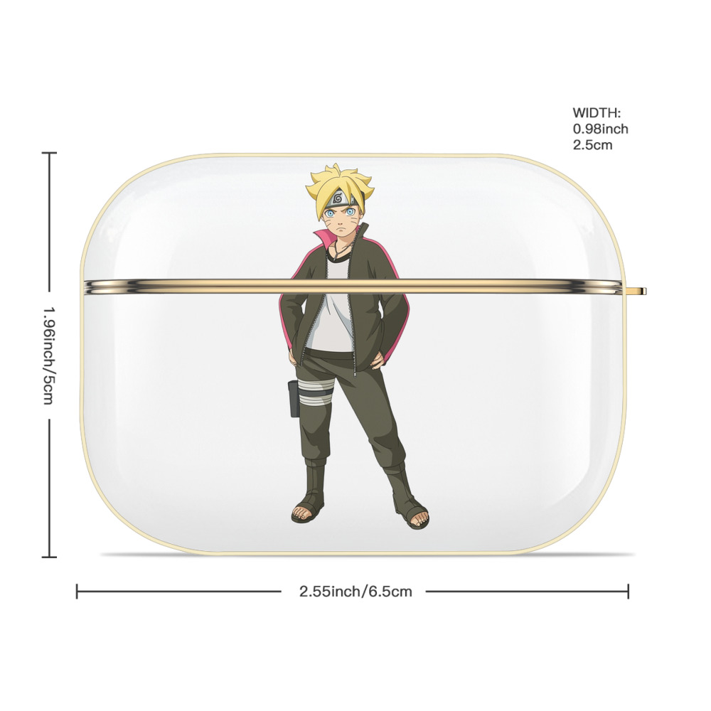 NARUTO -ナルト- うずまき ボルト Uzumaki Boruto 【AirPods Pro用】ハードシェル保護ケース｜耐衝撃・防指紋・カラビナ付き商品仕様