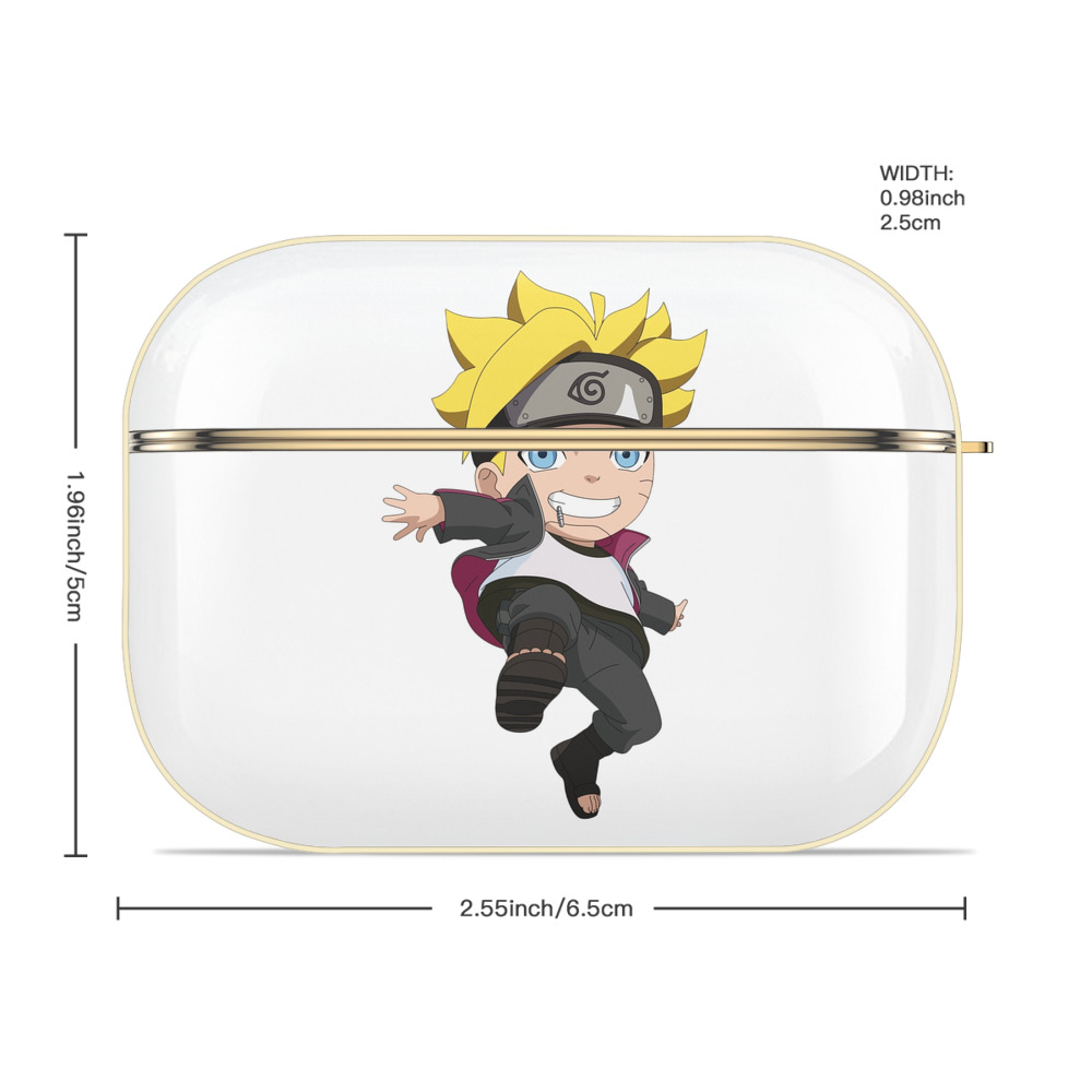 NARUTO -ナルト- うずまき ボルト Uzumaki Boruto 【AirPods Pro用】ハードシェル保護ケース｜耐衝撃・防指紋・カラビナ付き商品仕様