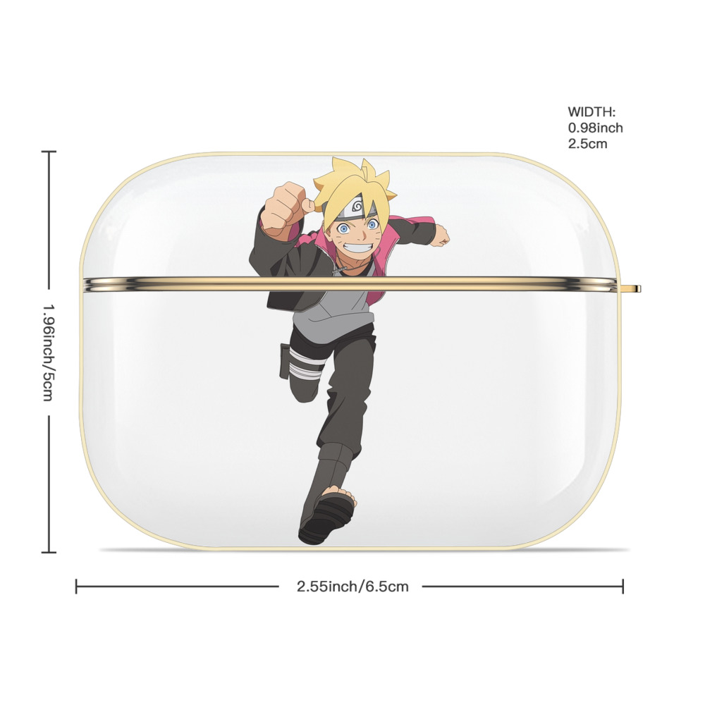 NARUTO -ナルト- うずまき ボルト Uzumaki Boruto 【AirPods Pro用】ハードシェル保護ケース｜耐衝撃・防指紋・カラビナ付き商品仕様