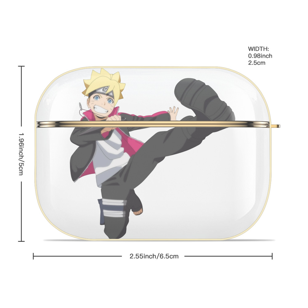 NARUTO -ナルト- うずまき ボルト Uzumaki Boruto 【AirPods Pro用】ハードシェル保護ケース｜耐衝撃・防指紋・カラビナ付き商品仕様