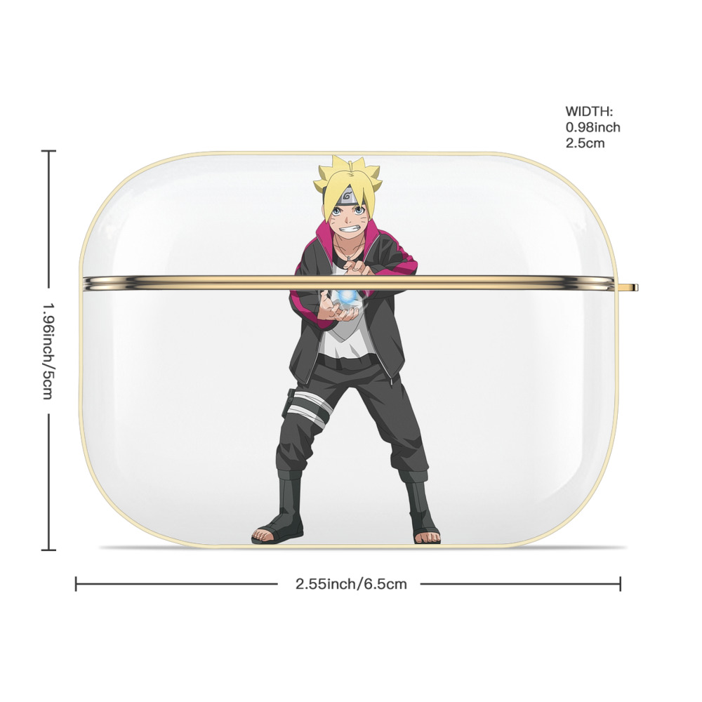 NARUTO -ナルト- うずまき ボルト Uzumaki Boruto 【AirPods Pro用】ハードシェル保護ケース｜耐衝撃・防指紋・カラビナ付き商品仕様