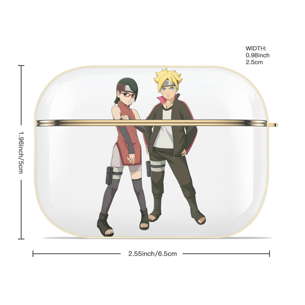 NARUTO -ナルト- うずまき ボルト Uzumaki Boruto 【AirPods Pro用】ハードシェル保護ケース｜耐衝撃・防指紋・カラビナ付き商品仕様