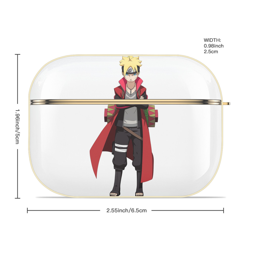 NARUTO -ナルト- うずまき ボルト Uzumaki Boruto 【AirPods Pro用】ハードシェル保護ケース｜耐衝撃・防指紋・カラビナ付き商品仕様