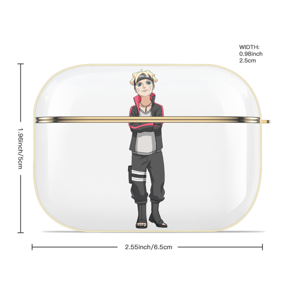 NARUTO -ナルト- うずまき ボルト Uzumaki Boruto 【AirPods Pro用】ハードシェル保護ケース｜耐衝撃・防指紋・カラビナ付き商品仕様