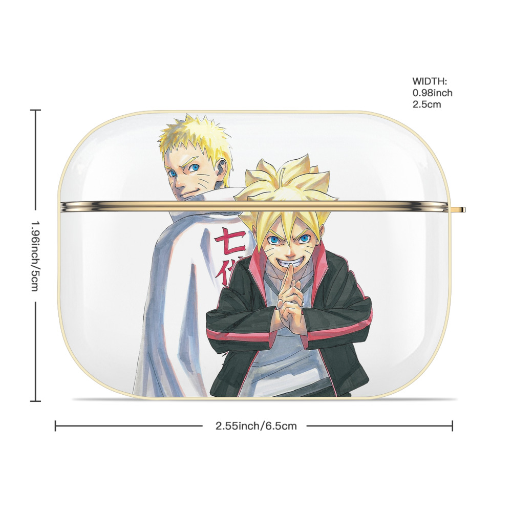 NARUTO -ナルト- うずまき ボルト Uzumaki Boruto 【AirPods Pro用】ハードシェル保護ケース｜耐衝撃・防指紋・カラビナ付き商品仕様