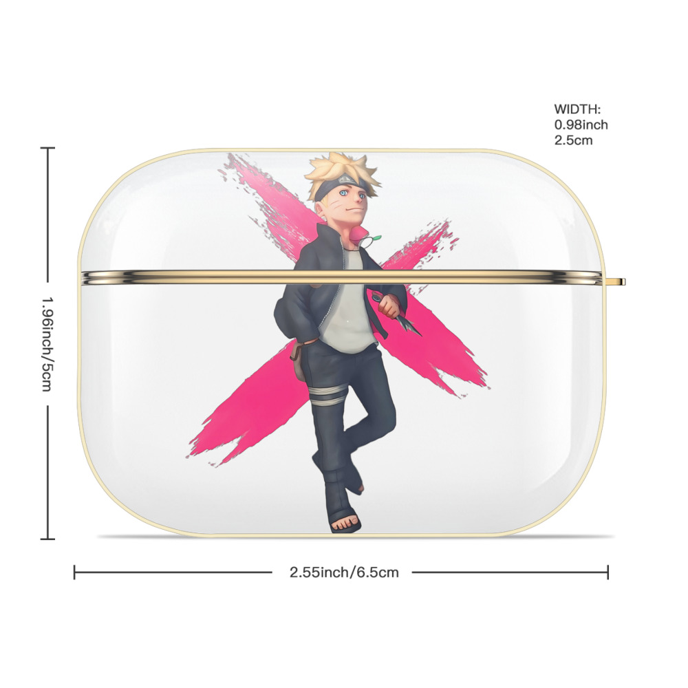 NARUTO -ナルト- うずまき ボルト Uzumaki Boruto 【AirPods Pro用】ハードシェル保護ケース｜耐衝撃・防指紋・カラビナ付き商品仕様