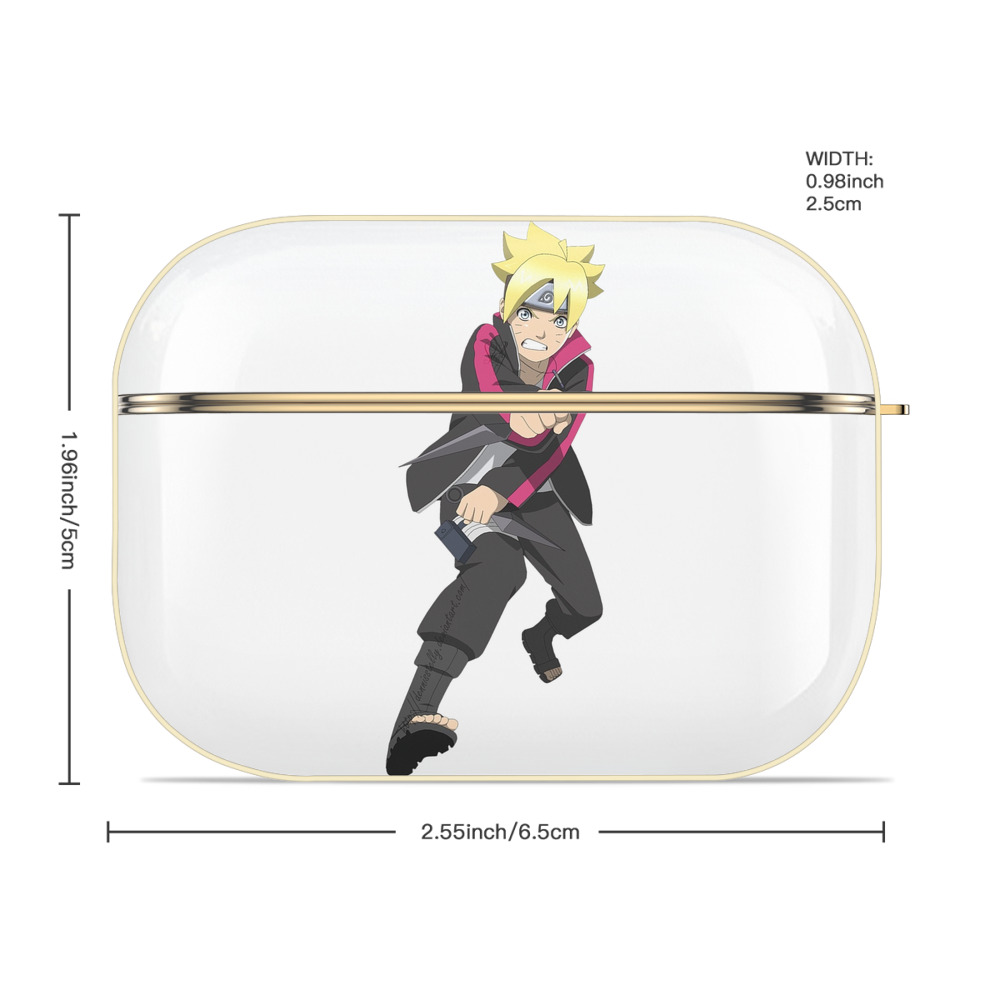 NARUTO -ナルト- うずまき ボルト Uzumaki Boruto 【AirPods Pro用】ハードシェル保護ケース｜耐衝撃・防指紋・カラビナ付き商品仕様