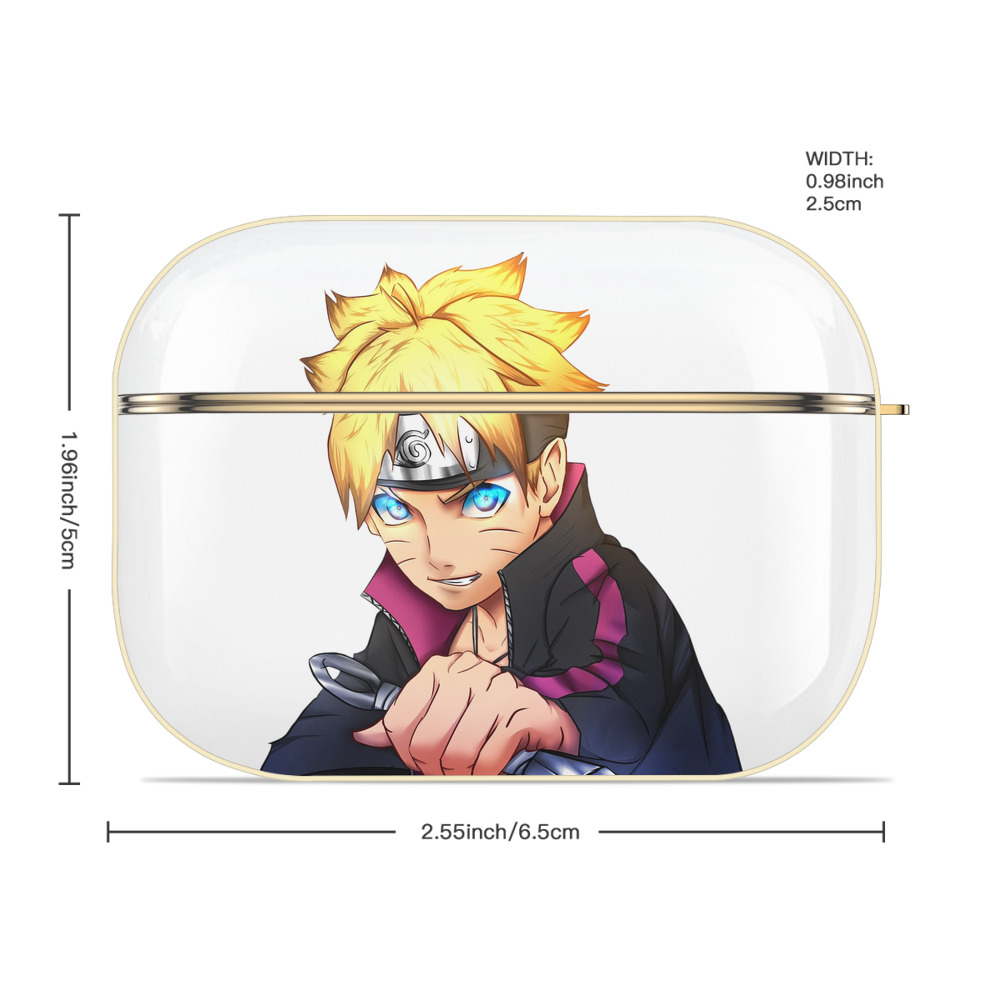 NARUTO -ナルト- うずまき ボルト Uzumaki Boruto 【AirPods Pro用】ハードシェル保護ケース｜耐衝撃・防指紋・カラビナ付き商品仕様