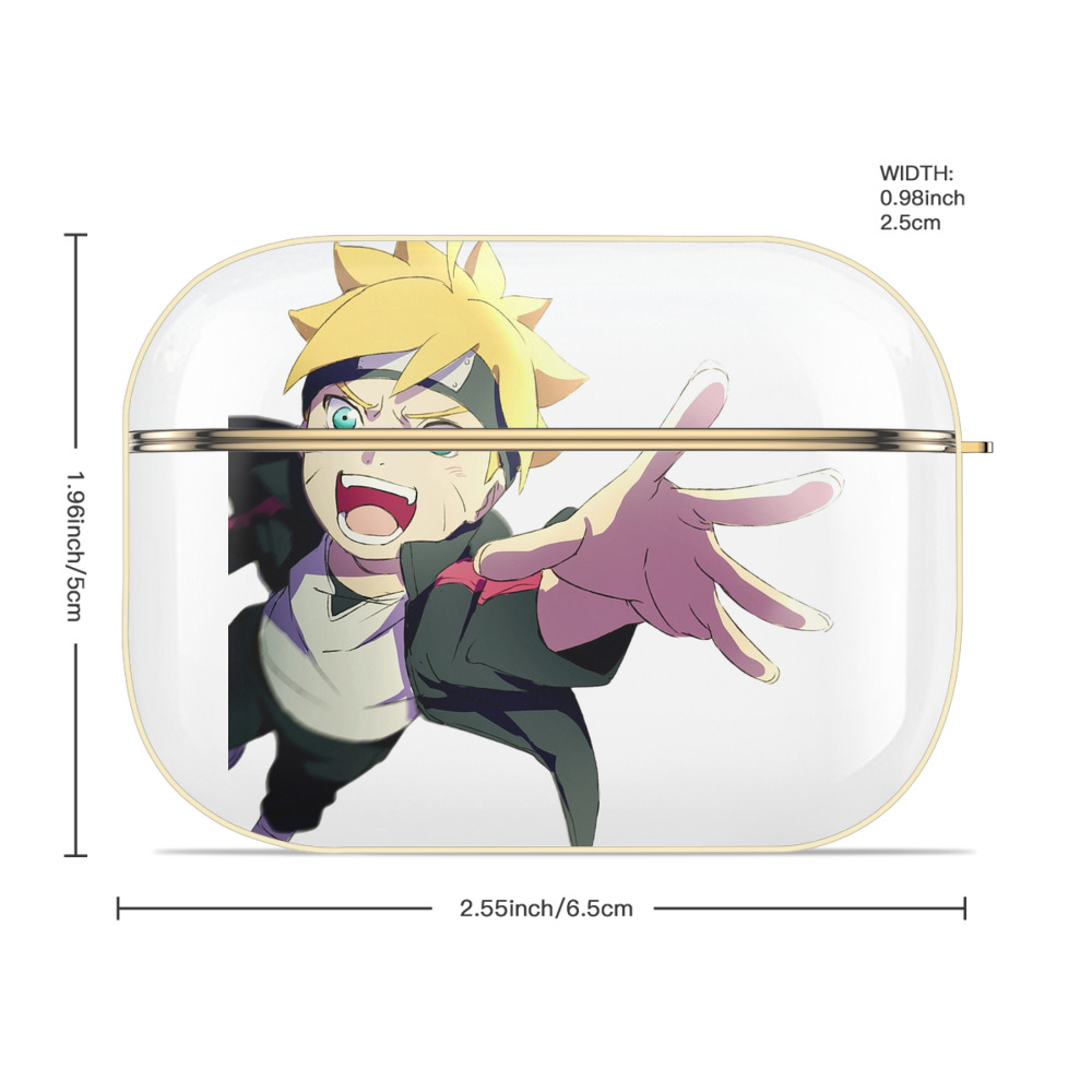 NARUTO -ナルト- うずまき ボルト Uzumaki Boruto 【AirPods Pro用】ハードシェル保護ケース｜耐衝撃・防指紋・カラビナ付き商品仕様