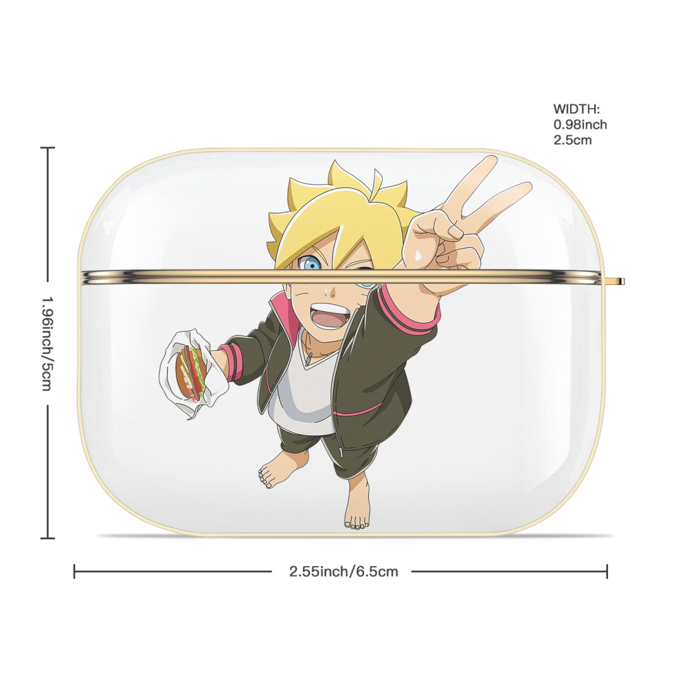NARUTO -ナルト- うずまき ボルト Uzumaki Boruto 【AirPods Pro用】ハードシェル保護ケース｜耐衝撃・防指紋・カラビナ付き商品仕様