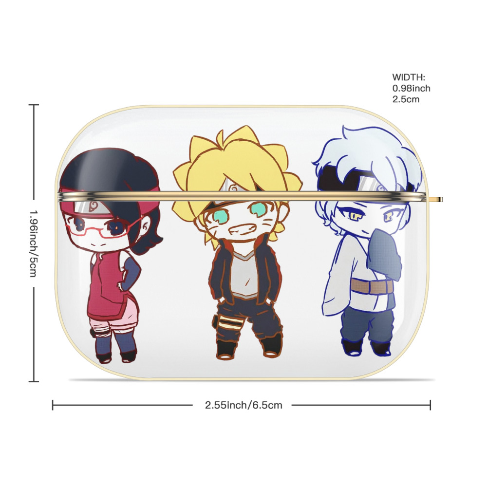 NARUTO -ナルト- うずまき ボルト Uzumaki Boruto 【AirPods Pro用】ハードシェル保護ケース｜耐衝撃・防指紋・カラビナ付き商品仕様