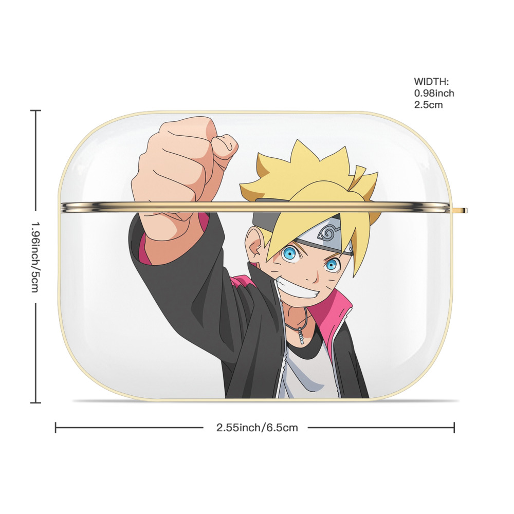 NARUTO -ナルト- うずまき ボルト Uzumaki Boruto 【AirPods Pro用】ハードシェル保護ケース｜耐衝撃・防指紋・カラビナ付き商品仕様