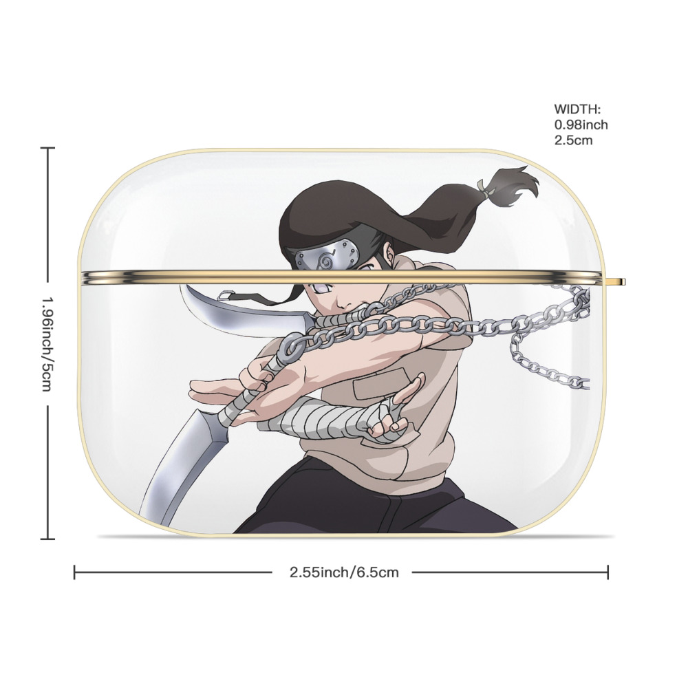 NARUTO -ナルト- 日向ネジ Hyūga Neji 【AirPods Pro用】ハードシェル保護ケース｜耐衝撃・防指紋・カラビナ付き商品仕様