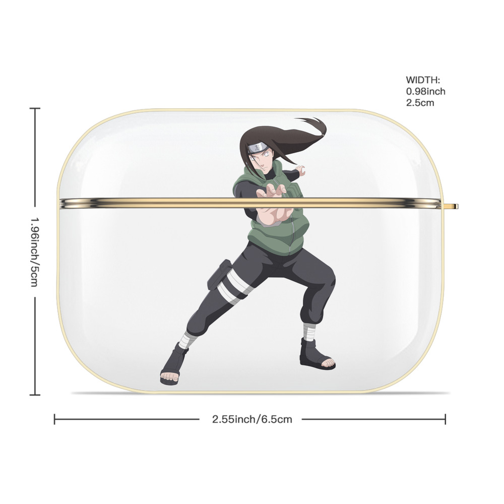 NARUTO -ナルト- 日向ネジ Hyūga Neji 【AirPods Pro用】ハードシェル保護ケース｜耐衝撃・防指紋・カラビナ付き商品仕様