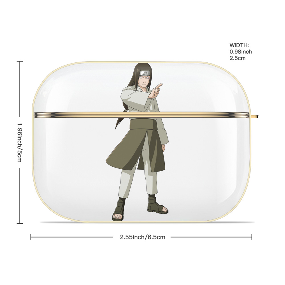 NARUTO -ナルト- 日向ネジ Hyūga Neji 【AirPods Pro用】ハードシェル保護ケース｜耐衝撃・防指紋・カラビナ付き商品仕様