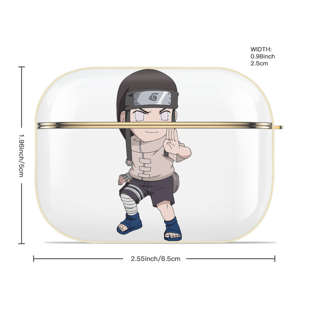 NARUTO -ナルト- 日向ネジ Hyūga Neji 【AirPods Pro用】ハードシェル保護ケース｜耐衝撃・防指紋・カラビナ付き商品仕様