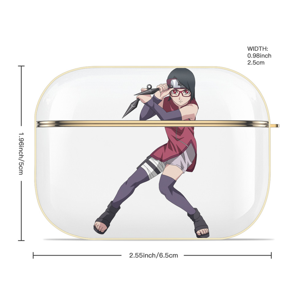 NARUTO -ナルト- うちは サラダ Uchiha Sarada 【AirPods Pro用】ハードシェル保護ケース｜耐衝撃・防指紋・カラビナ付き商品仕様