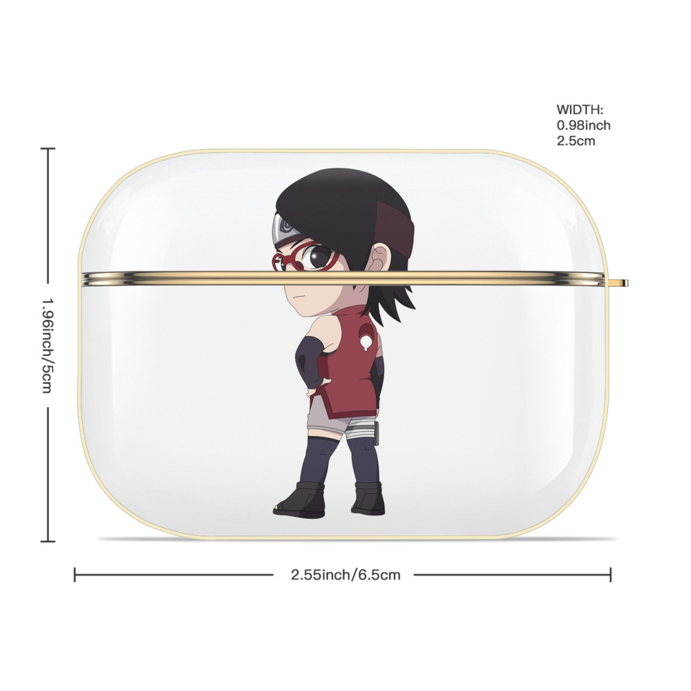 NARUTO -ナルト- うちは サラダ Uchiha Sarada 【AirPods Pro用】ハードシェル保護ケース｜耐衝撃・防指紋・カラビナ付き商品仕様