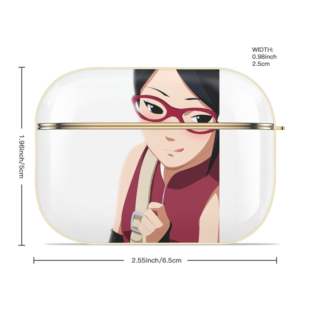 NARUTO -ナルト- うちは サラダ Uchiha Sarada 【AirPods Pro用】ハードシェル保護ケース｜耐衝撃・防指紋・カラビナ付き商品仕様