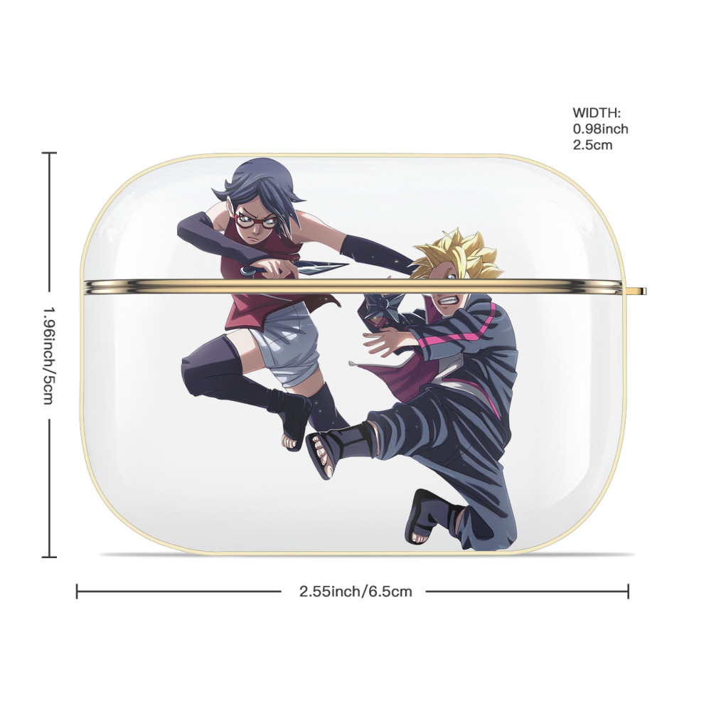 NARUTO -ナルト- うちは サラダ Uchiha Sarada 【AirPods Pro用】ハードシェル保護ケース｜耐衝撃・防指紋・カラビナ付き商品仕様