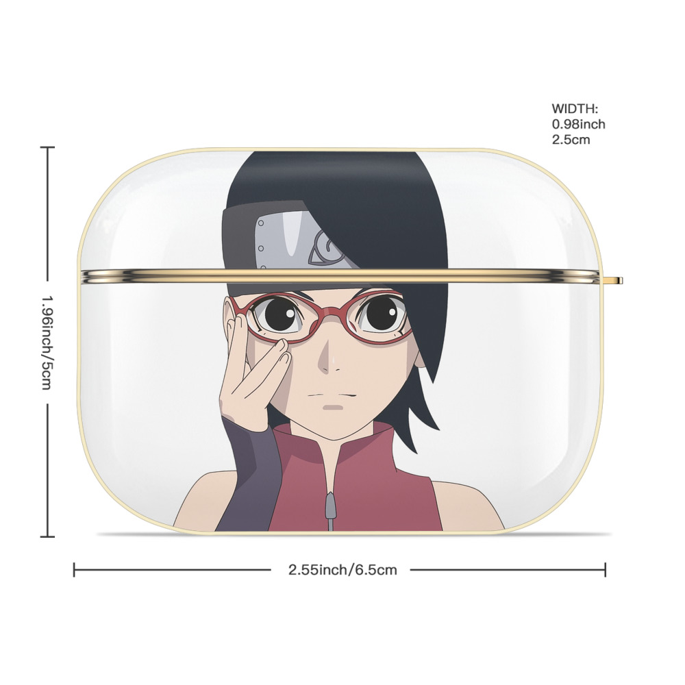NARUTO -ナルト- うちは サラダ Uchiha Sarada 【AirPods Pro用】ハードシェル保護ケース｜耐衝撃・防指紋・カラビナ付き商品仕様