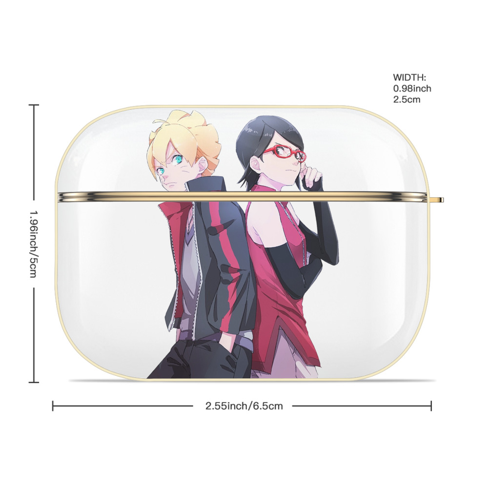 NARUTO -ナルト- うちは サラダ Uchiha Sarada 【AirPods Pro用】ハードシェル保護ケース｜耐衝撃・防指紋・カラビナ付き商品仕様