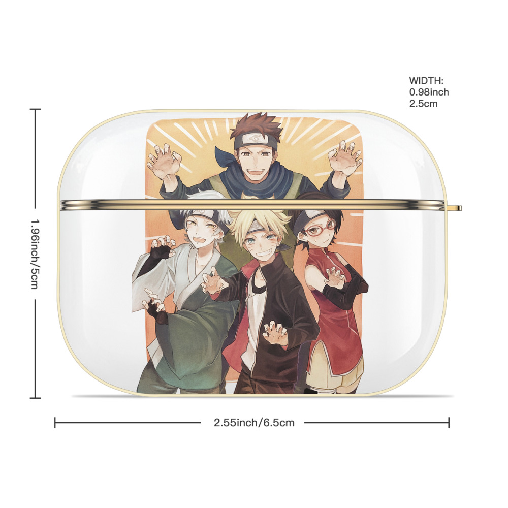 NARUTO -ナルト- うちは サラダ Uchiha Sarada 【AirPods Pro用】ハードシェル保護ケース｜耐衝撃・防指紋・カラビナ付き商品仕様