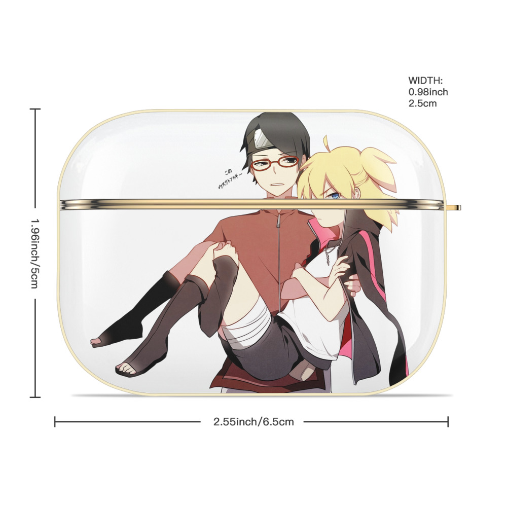 NARUTO -ナルト- うちは サラダ Uchiha Sarada 【AirPods Pro用】ハードシェル保護ケース｜耐衝撃・防指紋・カラビナ付き商品仕様