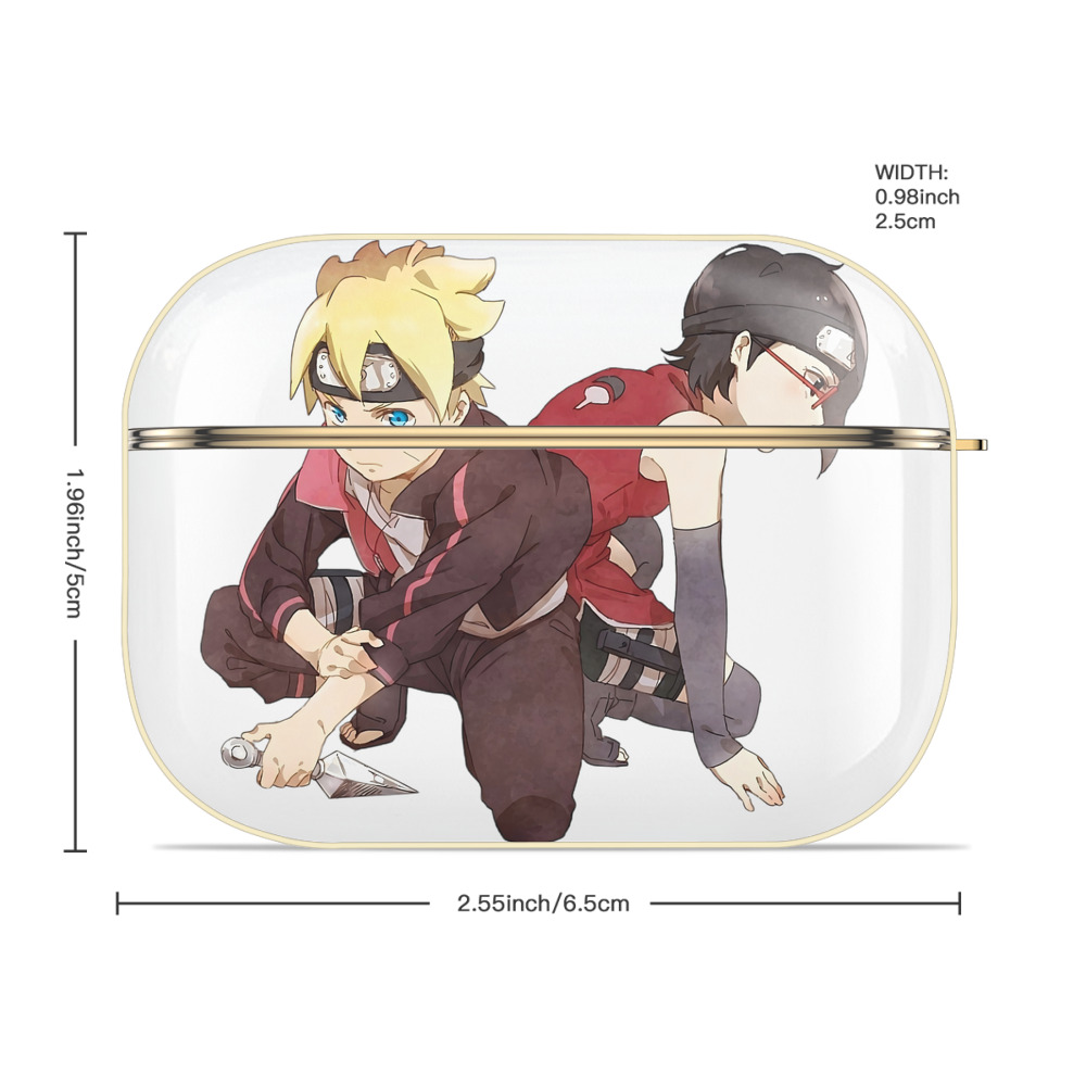 NARUTO -ナルト- うちは サラダ Uchiha Sarada 【AirPods Pro用】ハードシェル保護ケース｜耐衝撃・防指紋・カラビナ付き商品仕様