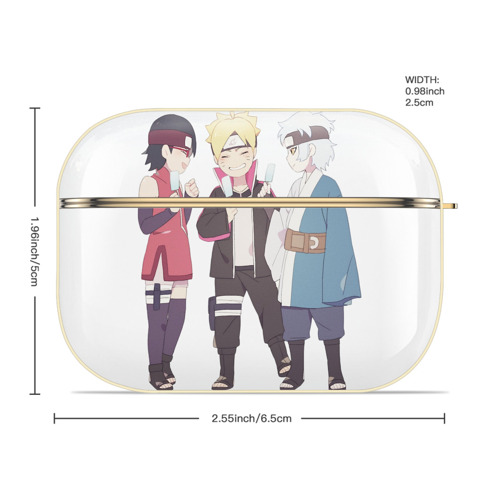 NARUTO -ナルト- うちは サラダ Uchiha Sarada 【AirPods Pro用】ハードシェル保護ケース｜耐衝撃・防指紋・カラビナ付き商品仕様