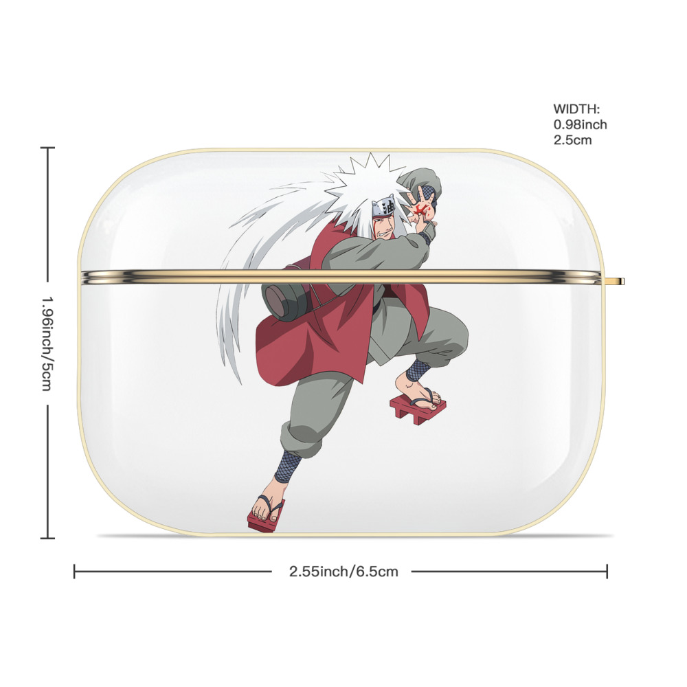 NARUTO -ナルト- 自来也（じらいや） Jiraiya 【AirPods Pro用】ハードシェル保護ケース｜耐衝撃・防指紋・カラビナ付き商品仕様